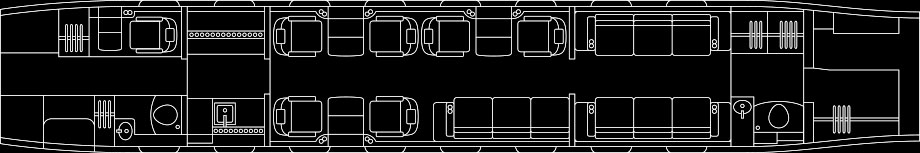 2019 Gulfstream G650ER original published cabin floorplan